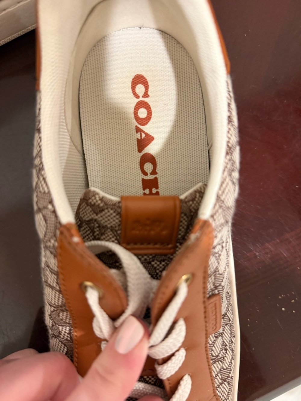 Coach Lowline low top sneaker signature jacquard tan brown monogram women’s 11 - Picture 4 of 10